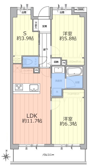 ライオンズマンション上板橋第3　3階　間取図